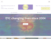 Tablet Screenshot of evvyogacenter.com